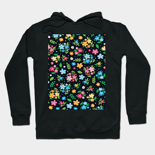 Flowers pattern colorful roses - cute beautiful flower mask- flower bloom Hoodie by jack22